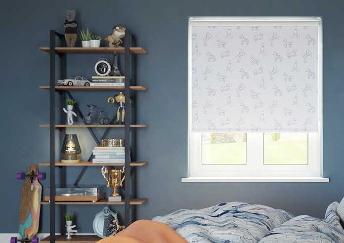 Zebra, Light Grey - Roller Blind - Image 3